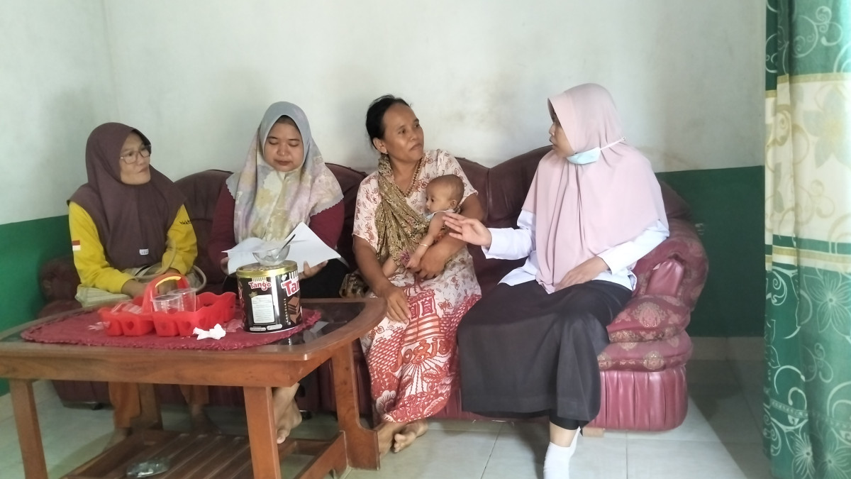 pendampingan baduta yang mempunyai riwayat penyakit bawaan oleh TPK