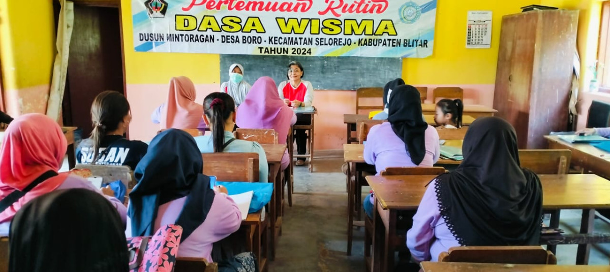 Pertemuan Kader Dasawisma Dusun Mentoragan