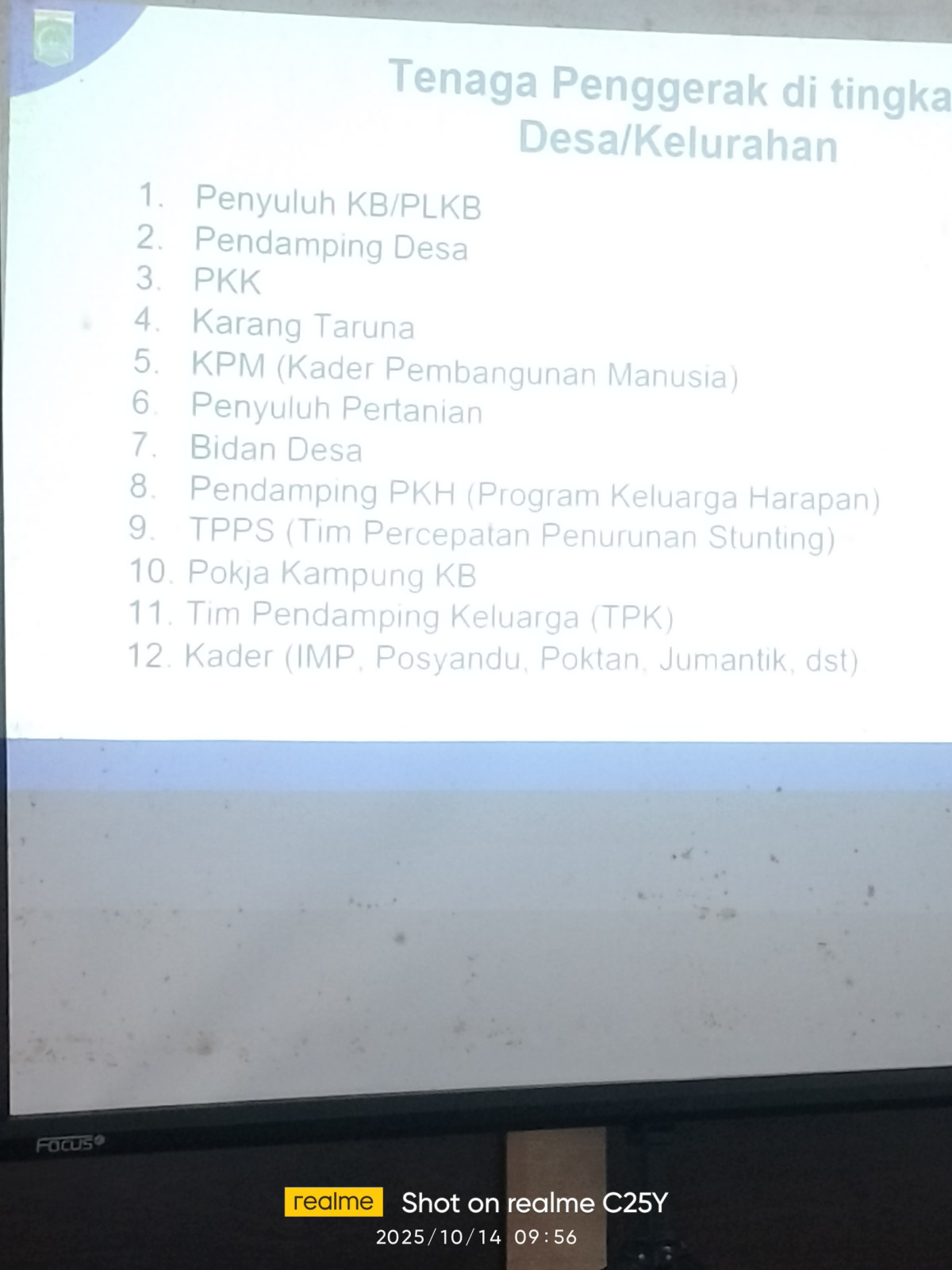 Pertemuan Pokja Kampung KB