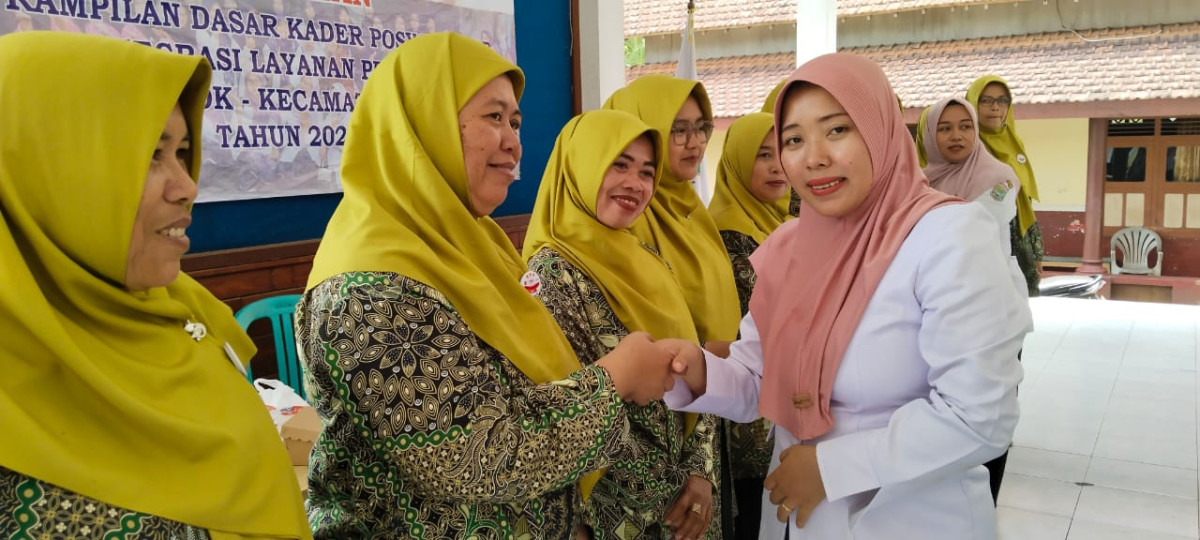 Perwakilan penyematan pin oleh bidan desa