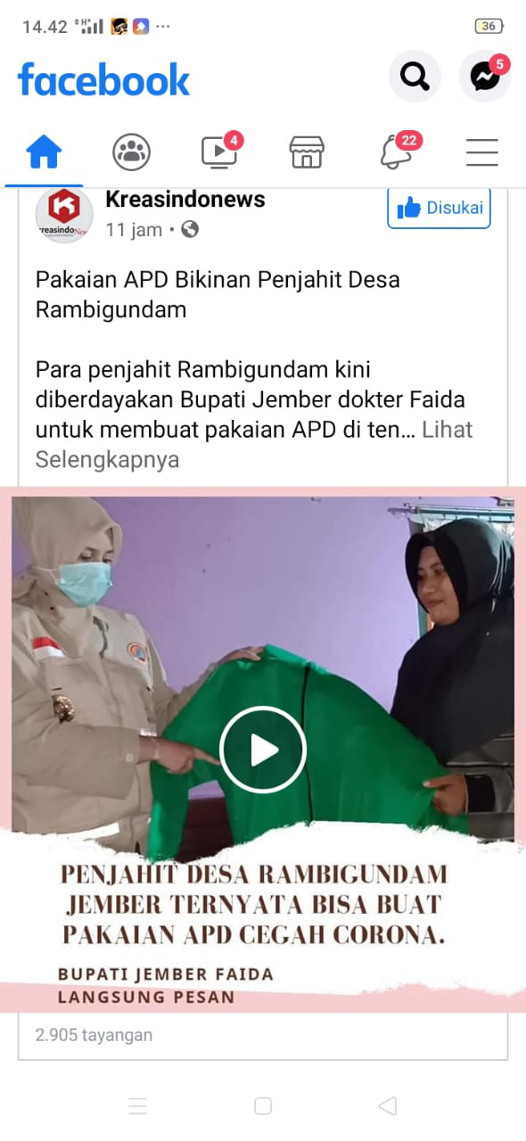 Menerima Pesanan APD dari Bupati Jember