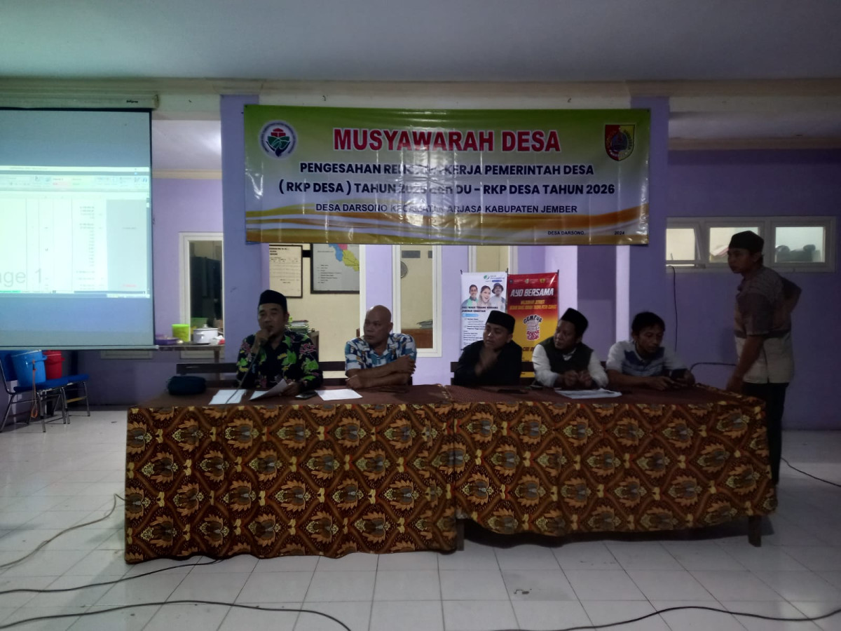 Pengesahan rencana kerja RKP desa tahun 2025 Dan 2026