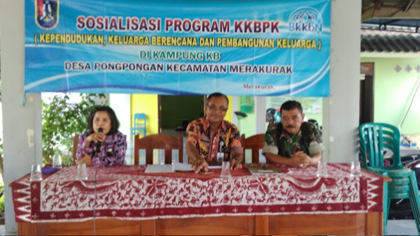 kegiatan Pokja Kampung KB Dalam Rangka Sosialisasi KB MKJP di Kampung KB Desa Pongpongan kec Merakurak