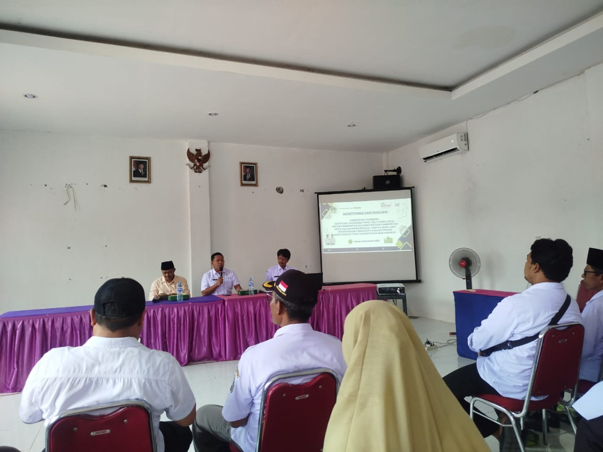 MONITORING DAN EVALUASI SINERGITAS PROGRAM BLT DD ANTAR PEMERINTAH KECAMATAN DAN PEMERINTAH DESA