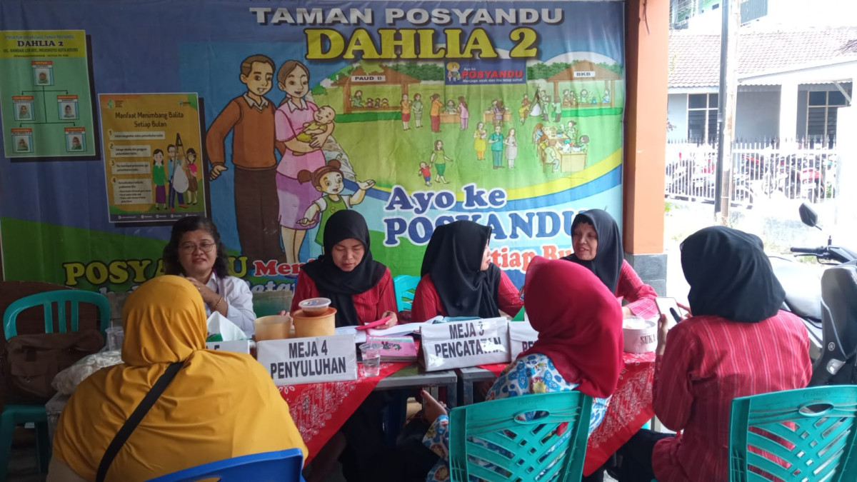 Kegiatan taman posyandu Dahlia 2 kel . BANDAR LIR