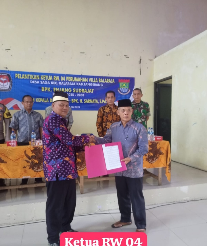 Pelantikan ketua RW 04