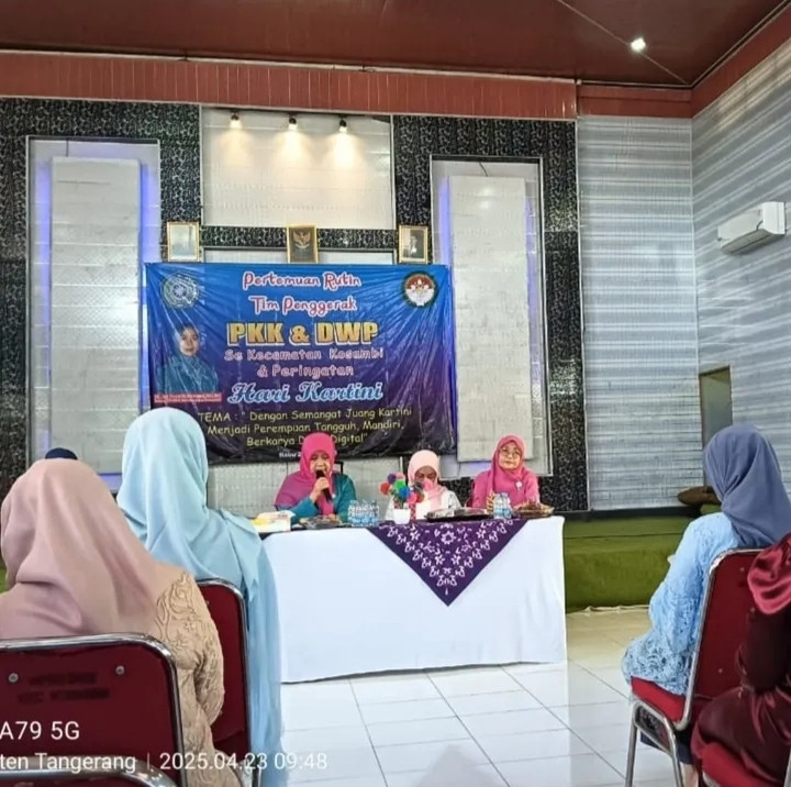 Pertemuan Rutin Tim PKK dan Dharma Wanita Persatuan(DWP) tingkat kecamatan kosambi tahun 2025