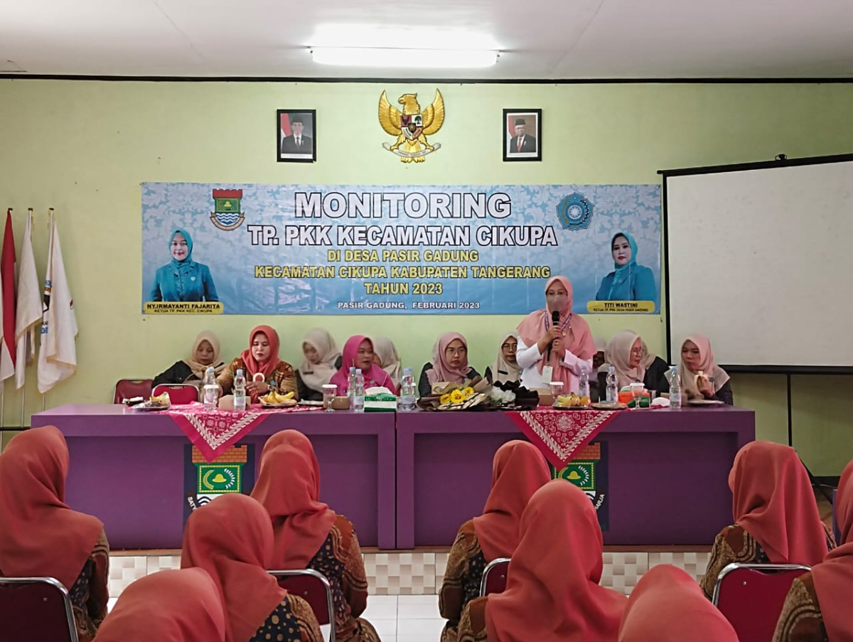 Monitoring TP. PKK Kecamatan Cikupa di Desa Pasir Gadung Tahun 2023