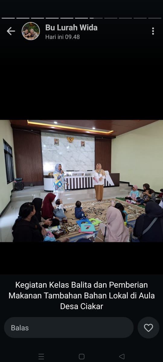 kelas ibu balita dan pemberian makanan tambahan