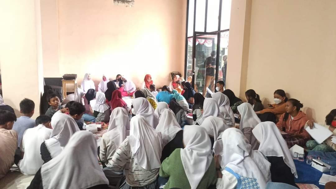 penyuluhan yang di sampaikan oleh Nakes Puskesmas Caringin