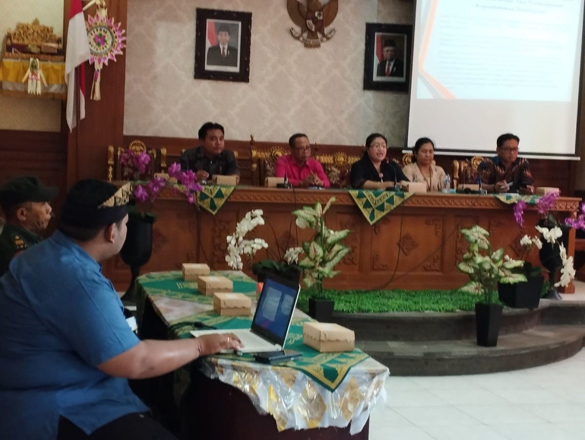 Penerimaan Kunjungan Tamu dari Desa Bunutin Kabupaten Bangli Provinsi Bali