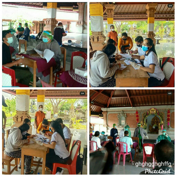 Pemeriksaan Kesehatan bagi calon KPPS di masing-masing TPS di Desa Dalung
