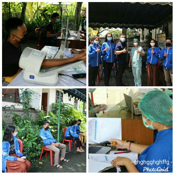 Kegiatan Vaksinasi Covid 19 tahap I bagi Jurnalis KIM ( Kelompok Informasi Masyarakat) di Desa Dalung