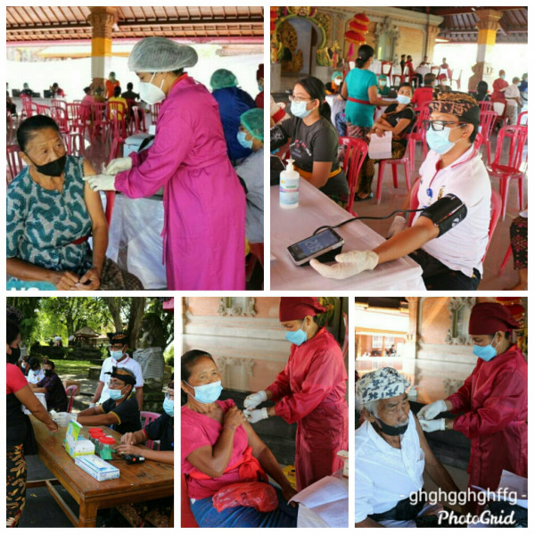 Vaksinasi covid 19 tahap 2 gelombang I di Desa Dalung