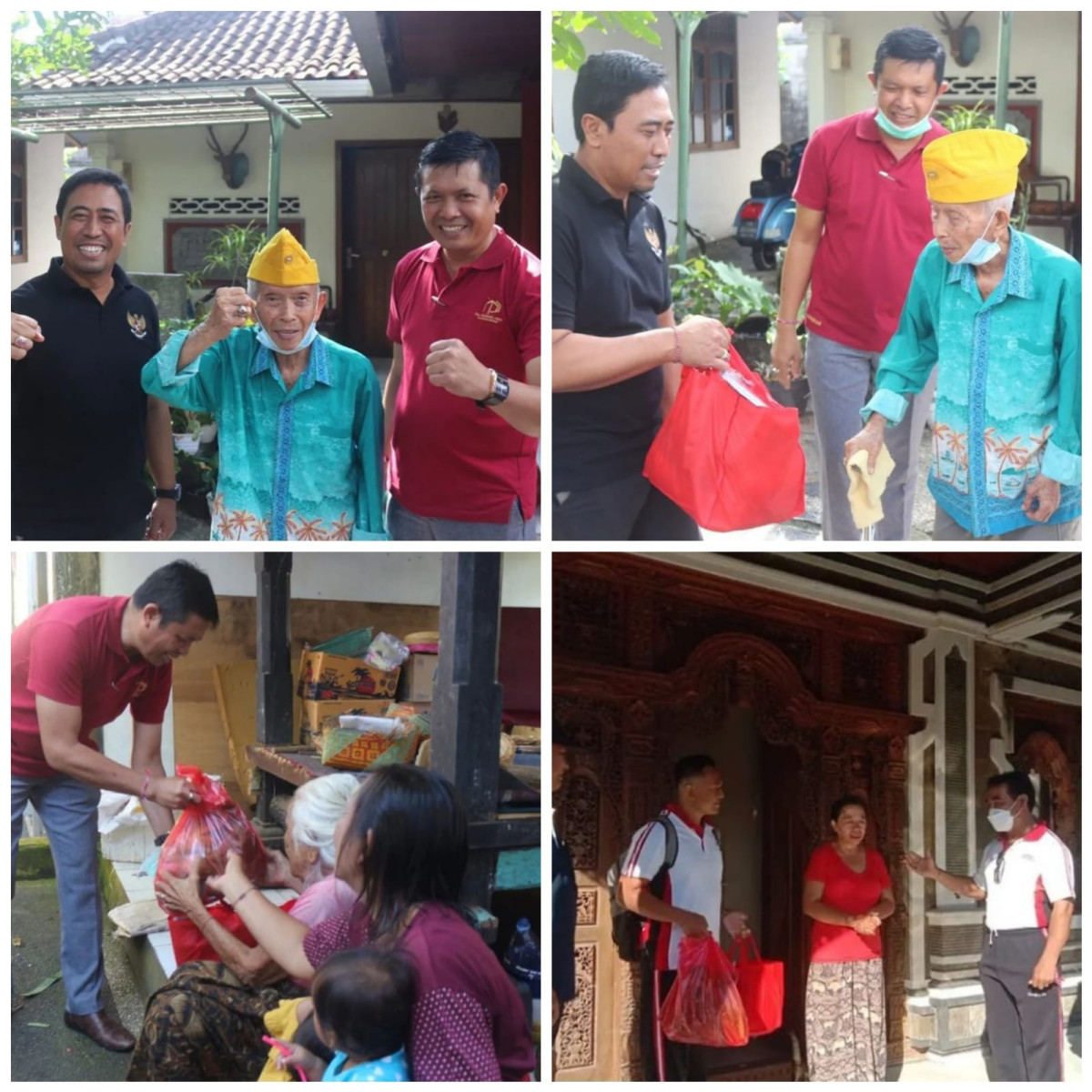 Kegiatan Penyaluran hasil Panen kelompok ketahanan pangan Desa Dalung dan sembako tambahan bagi veteran dan wrga penyandang disabilitas di Desa Dalung ( 1/9/2022 )