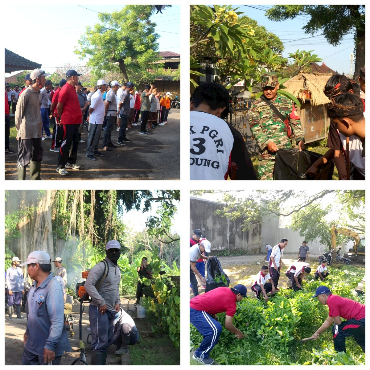 Bulan Bhakti Gotong Royong di Desa Dalung Bersih kolaborasi Karang Taruna GARUDA Dalung