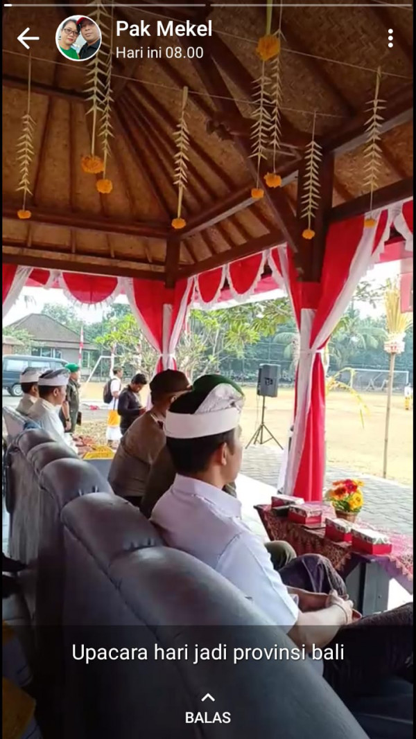 Upacara Peringatan HUT Provinsi Bali ke 61