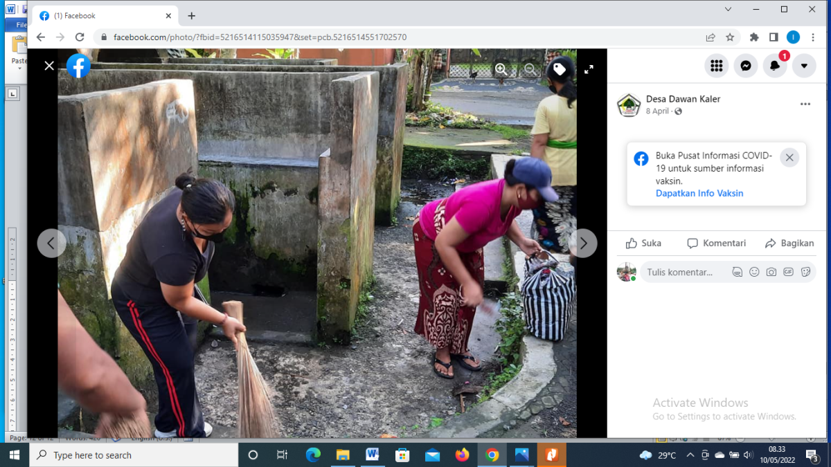 Kegiatan Aksi Bersih-Bersih Sampah Plastik, dilanjutkan PSN Wilayah Pasekan Dan Musdes Data Terpadu Kesejahteraan Sosial Kegiatan Desa Dawa