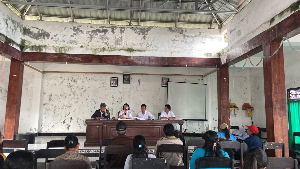 Rapat koordinasi kegiatan pendataan Dasa Wisma, Posyandu, BKB,BKL dalam rangka penanggulangan dan pencegahan Stunting di Desa Kintamani
