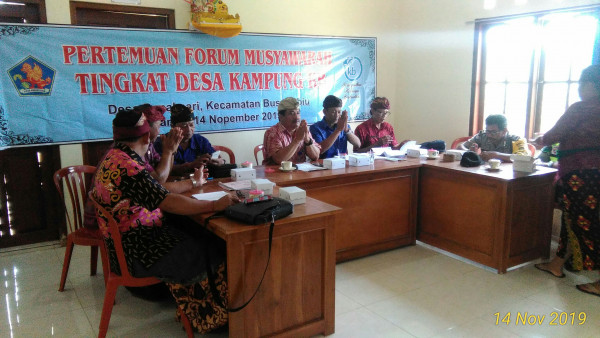 Pertemuan forum musyawarah di kp kb