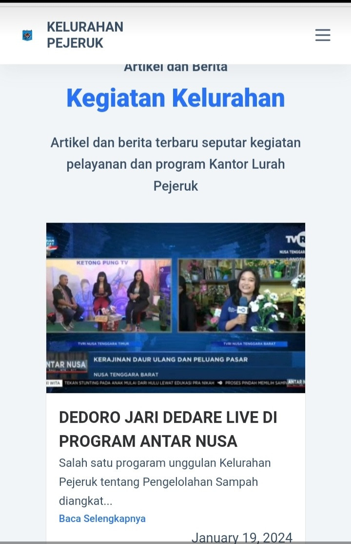 Dedoro jari Dedare live program antar Nusa