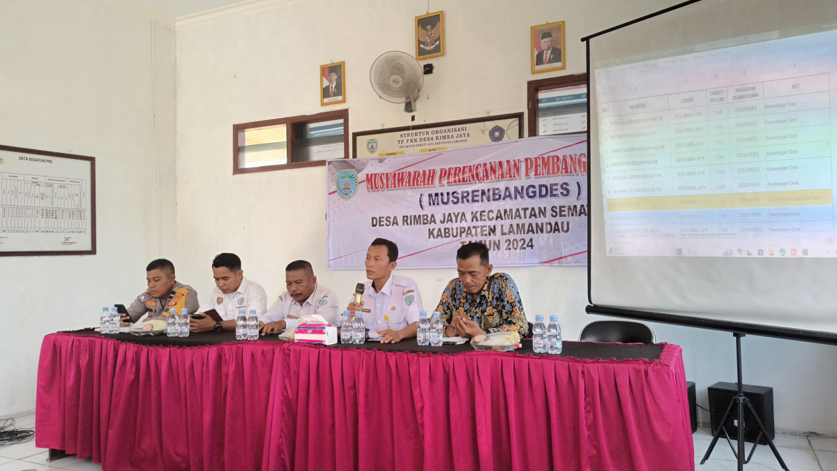 Sambutan dan arahan dari Kasie Ekobang Kecamatan Sematu Jaya