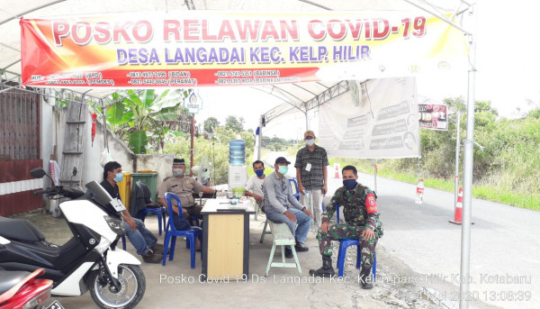 Kegiatan Posko Relawan Covid19 Desa Langadai Kelumpang Hilir