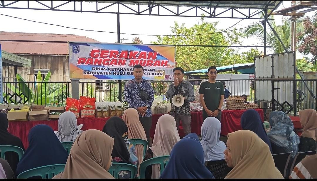 Gerakan Pangan Murah Desa Pakan Dalam tahun 2025 oleh Dinas Ketahanan Pangan Kabupaten HSS