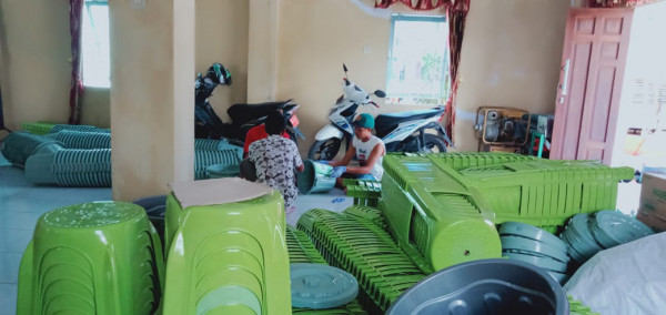 Penyediaan Sarana Cuci Tangan Untuk Warga Masyarakat di Desa Rantau Bujur Darat dalam upaya pencegahan Covid-19
