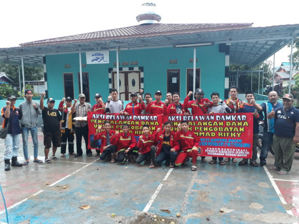 Aksi Penggalangan Dana dari Relawan Damkar Kelurahan Sungai Andai