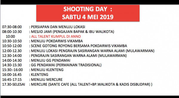 Jadwal Tapping