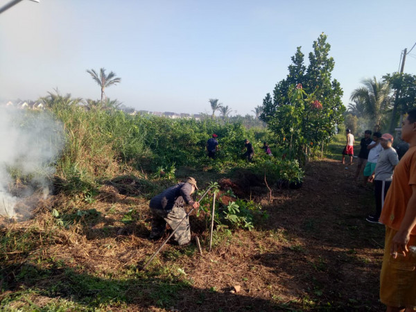Kegiatan Gotong Royong dan Kebersihan Lingkungan Sekitar Kampung KB-Baiman Kelurahan Sungai Andai