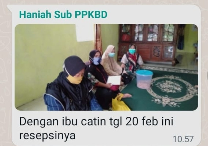 KUNJUNGAN RUMAH DAN PENDAMPINGAN OLEH TPK KEGIATAN SCREENING KESEHATAN BAGI CALON PENGANTIN