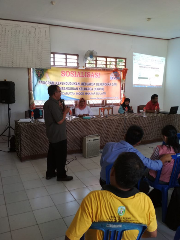 Musyawarah tingkat Kecamatan dan Kampung dalam rangka Sosialisasi Pengelolaan Program KKBPK di Desa