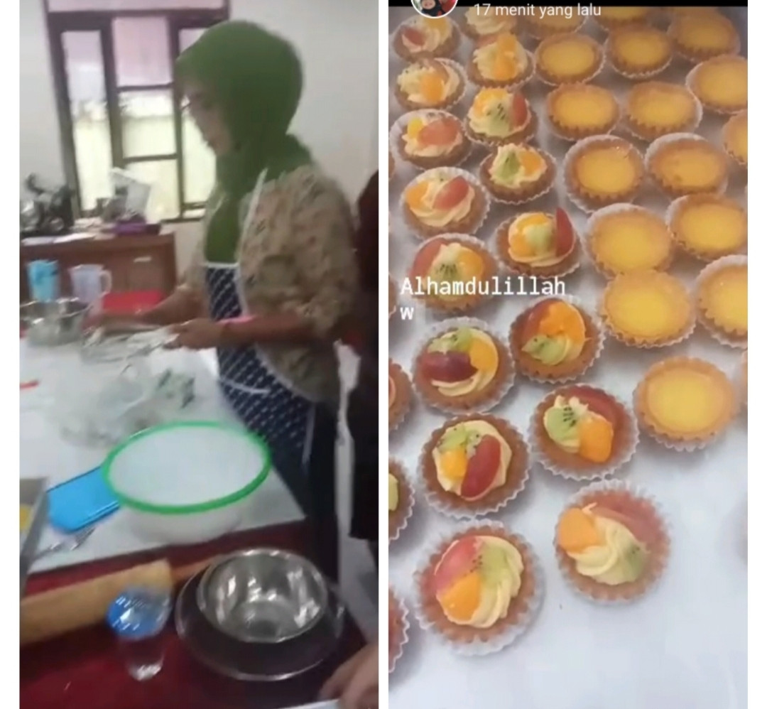 Praktek pembuatan kue & hasilnya