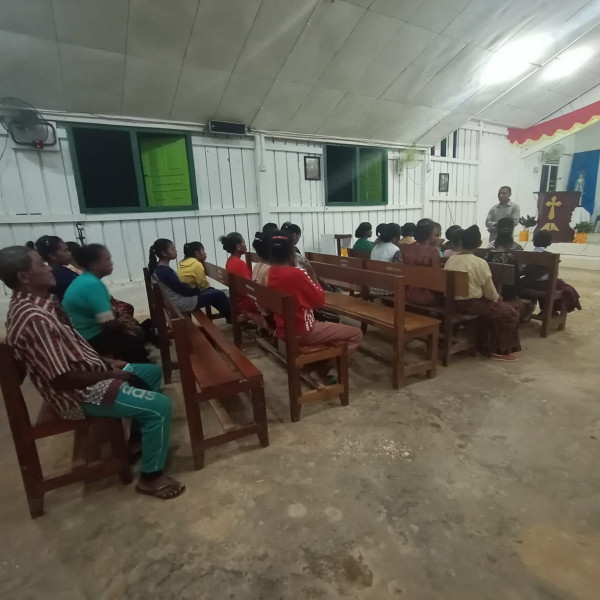 Pertemuan Forum Musyawarah Tk. Desa Dalam Rangka Persiapan Lomba Membaca Kitab Suci Di Kampung KB Lourdes