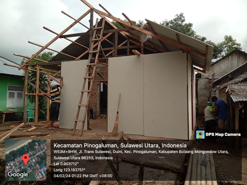 Kondisi rumah 80 % mendekati rampung