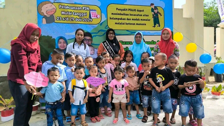 Peserta polio dari TK/PAUD AL-HIDAYAH Desa duini