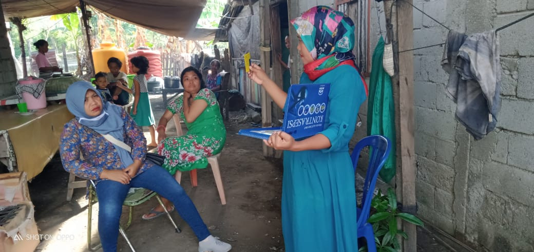 Kegiatan penyuluhan KIE di kampung KB Santina