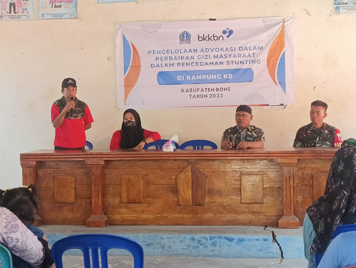 Kegiatan Advokasi dalam perbaikan gizi masyarakat dalam pencegahan stunting yang dilaksanakan di desa Bonepute Kec. Tonra