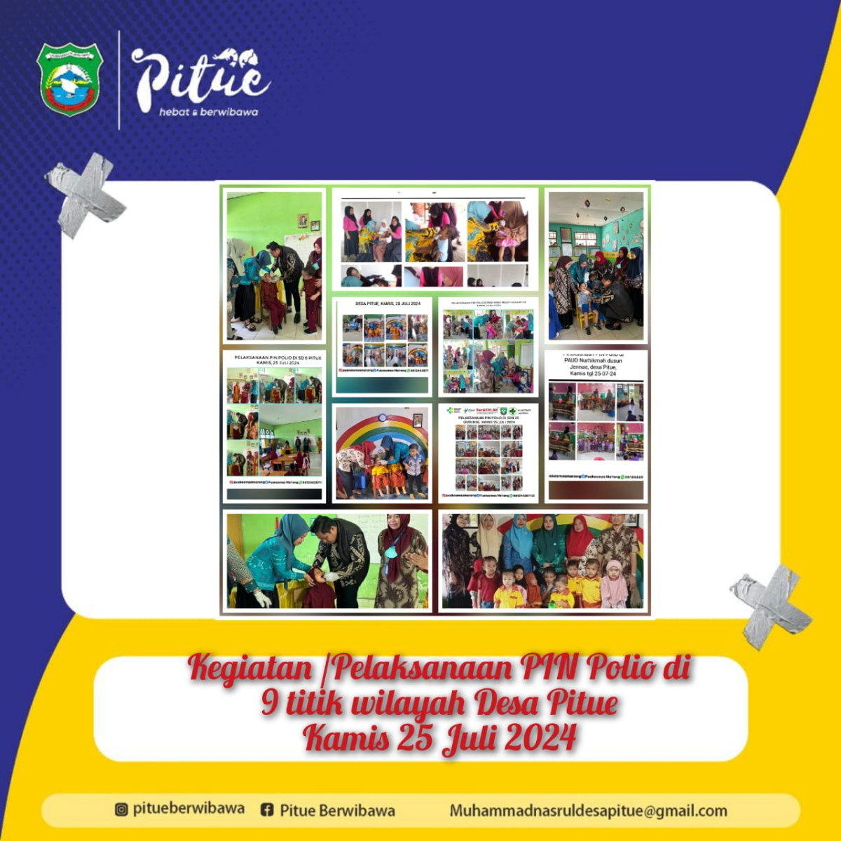 Melaksanakan Kegiatan PIN POLIO  0- 7 tahun 11 bulan