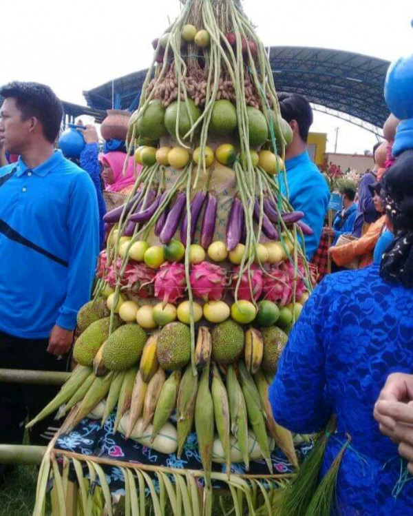 Kreasi hasil aneka ragam buah dan sayur2an memperlihatkan prodoksi pertanian Desa Libureng