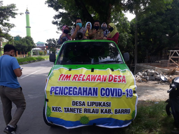 KIE terkait pecegahan covid  19 oleh Tim gugus depan pencegahan Covid 19 Kampung KB desa Lipukasi