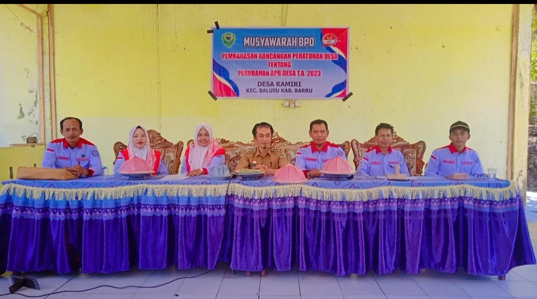 Musyawarah BPD tentang pembahasan rancangan perdes perubahan APBDes tahun 2023