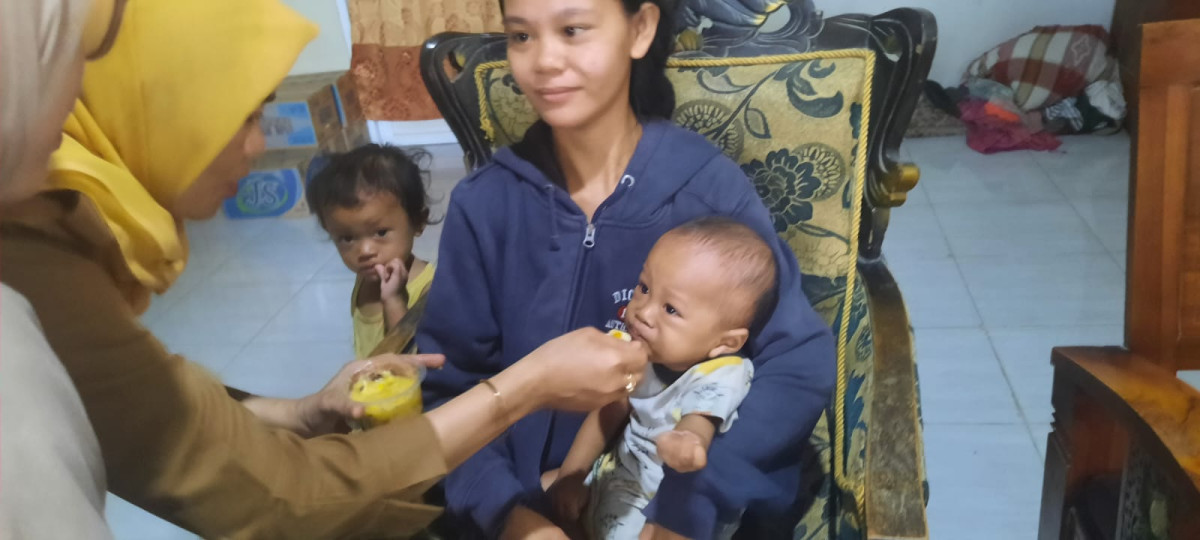 Pemberian makanan  tambahan,bagi ibu baduta,guna terhindar dari resiko stunting