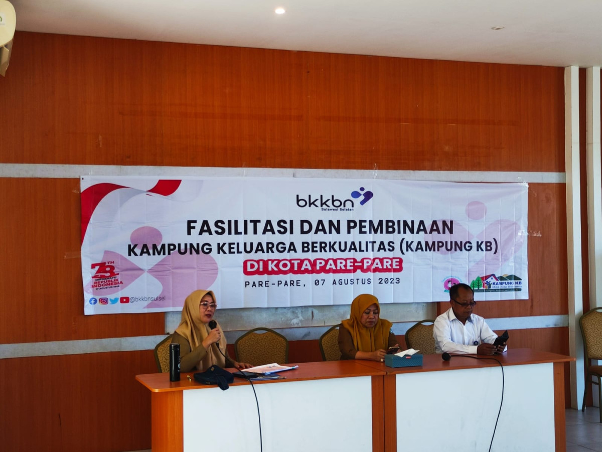 Mengikuti Kegiatan Workshop terkait Fasilitasi dan Pembinaan Kamp. KB se-kota Parepare