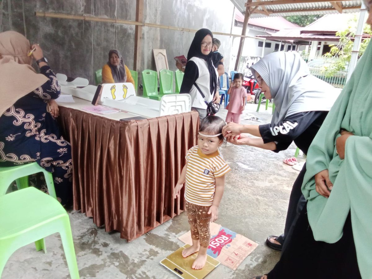 Pelaksanaan Posyandu di Cenderawasih 6 dihadiri oleh Tenaga Kesehatan Puskesmas Lumpue, Kader Posyandu, dan Pengurus Kamp. KB "Geddongnge"