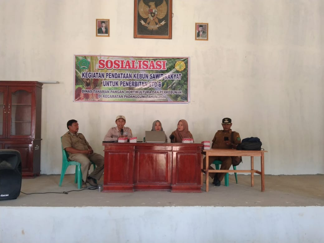 Sosialisasi Kegiatan Pendataan Kebun Sawit Rakyat  untuk penertiban STD-B