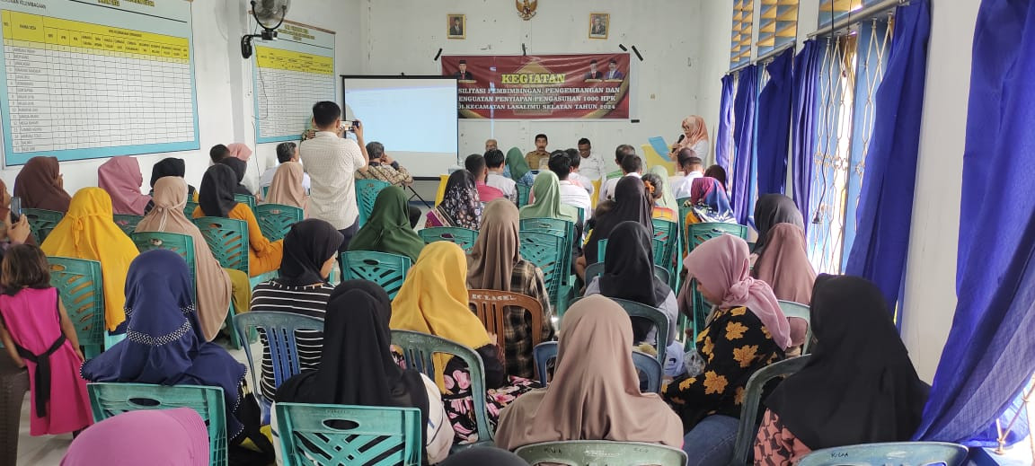 Fasiitasi Pembimbingan, pengembangan dan Penguatan Penyiapan Pengasuhan 1000 HPK di Kecamatan Lasalimu Selatan