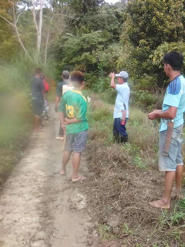 Melakukan gotong royong pembersihan jalan dan saluran air yang menuju Desa Padaelo